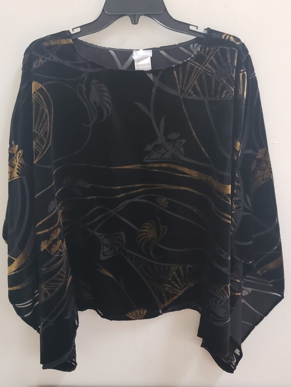 Chico's Velvet Scroll Poncho-NWT